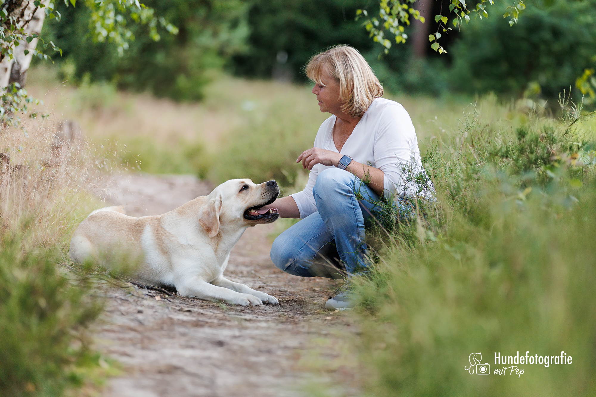 Hundeshooting goldene Stunde